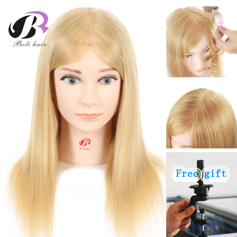 Bolihair Hairdressing Doll Heads ݹ ΰ Ӹī ŷ Ӹ ̿ Manikin Head for Girls Gift